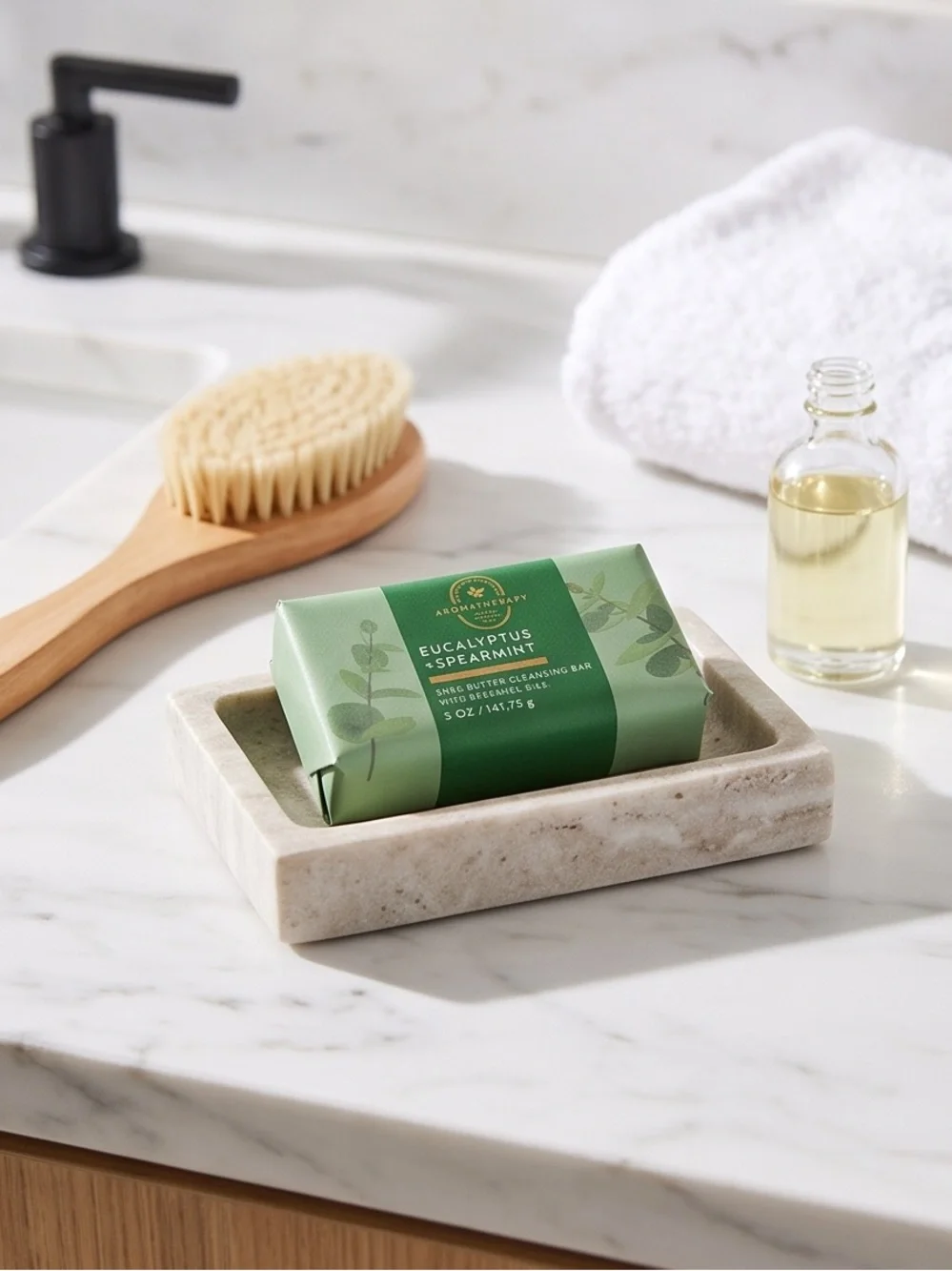therapy Eucalyptus + Spearmint Shea Butter Cleansing Bar - Green set of two